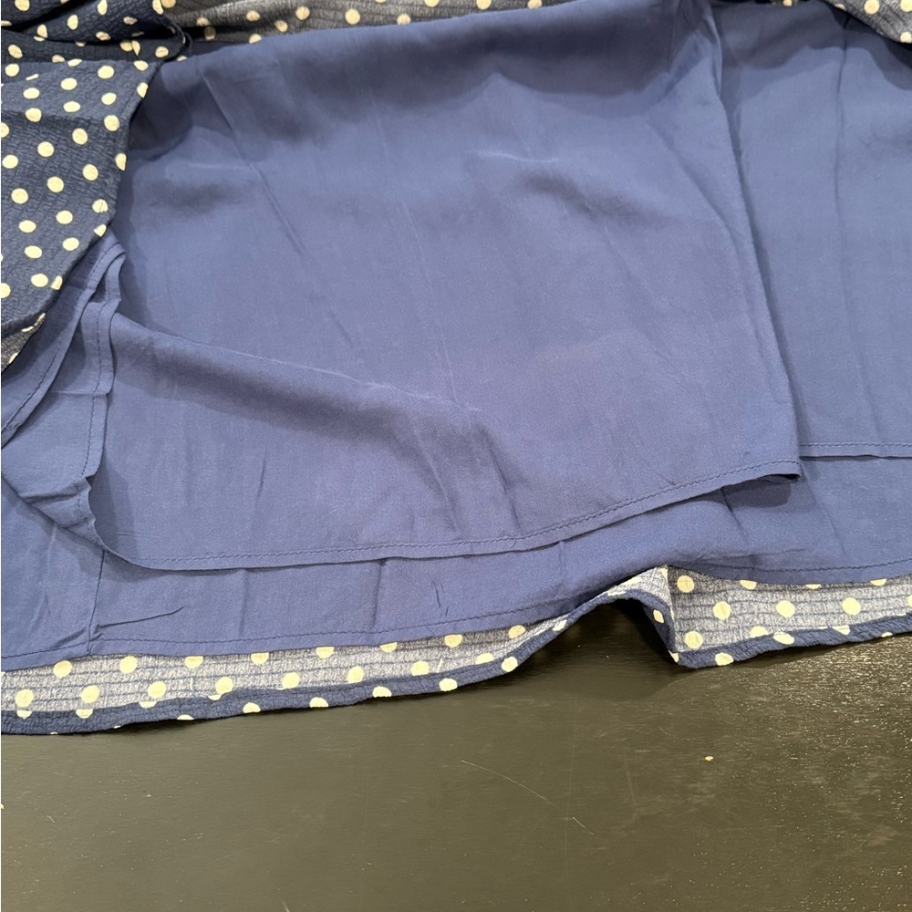 Draper James Navy Blue Polka Dot Midi Dress - Picture 11 of 15